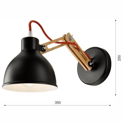 Holz Schwarz Spot Modern vielseitig TIASIA Lampe