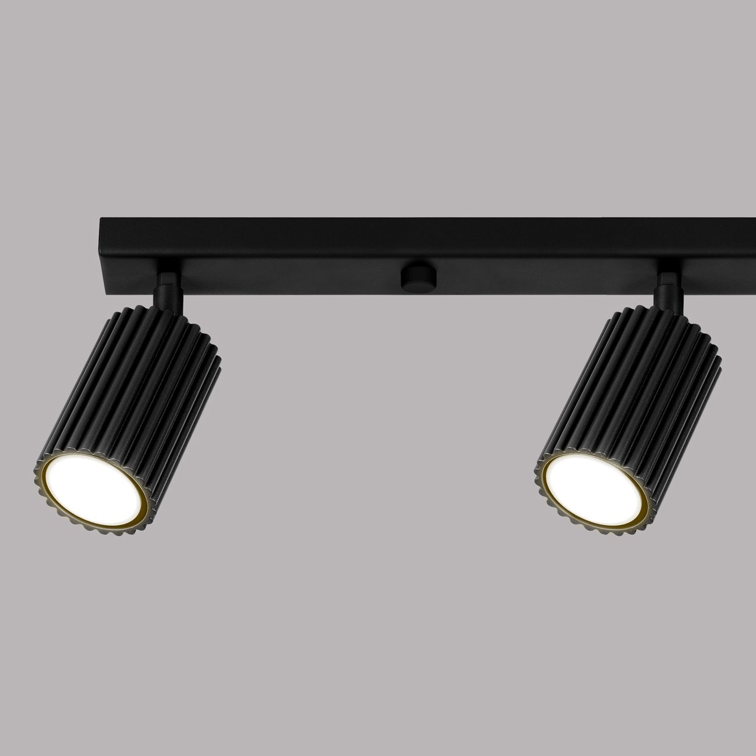 Deckenleuchte Schwarz 4-flammig GU10 81 cm lang Modern