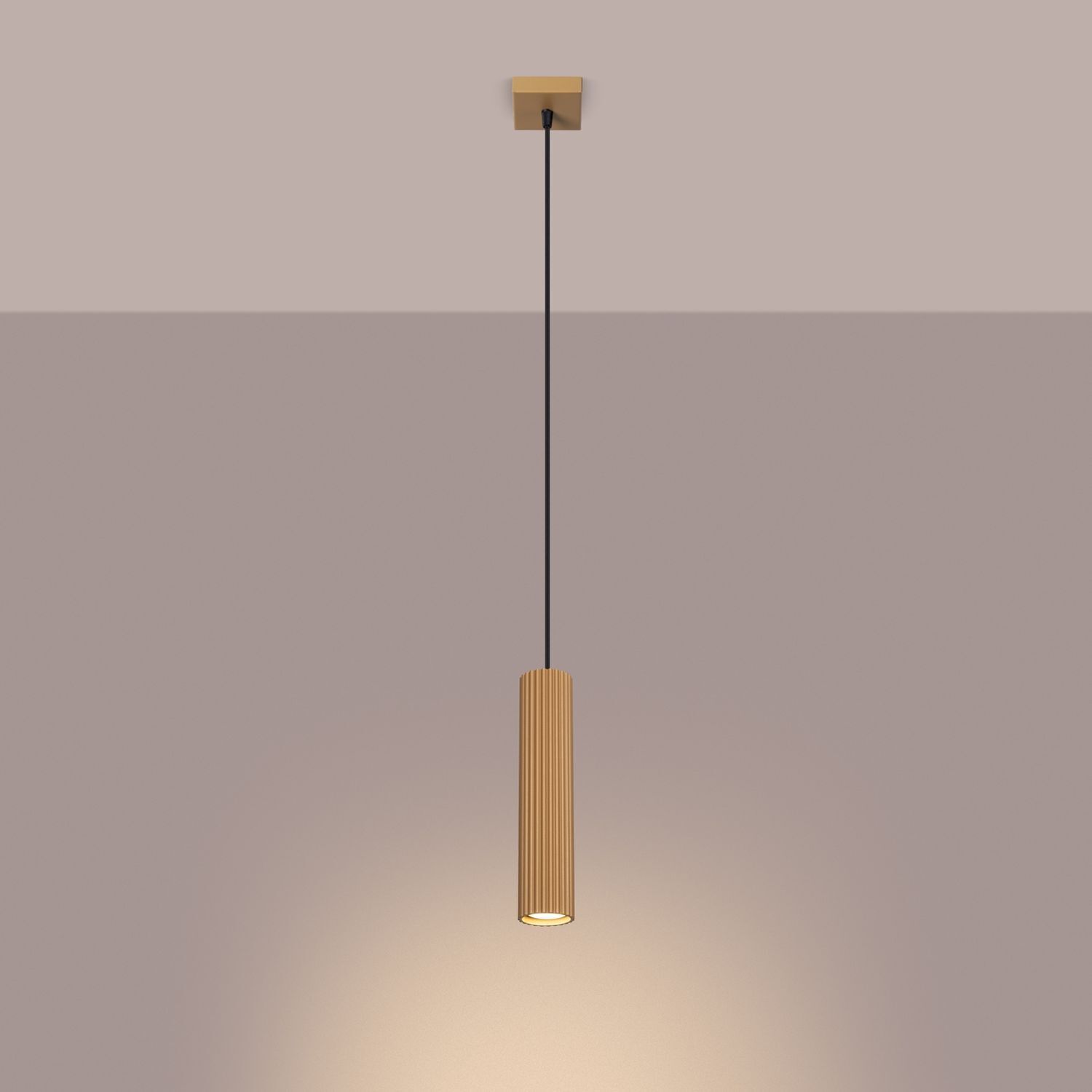 Pendelleuchte GU10 B: 8 cm H: max. 118 cm Aluminium in Gold