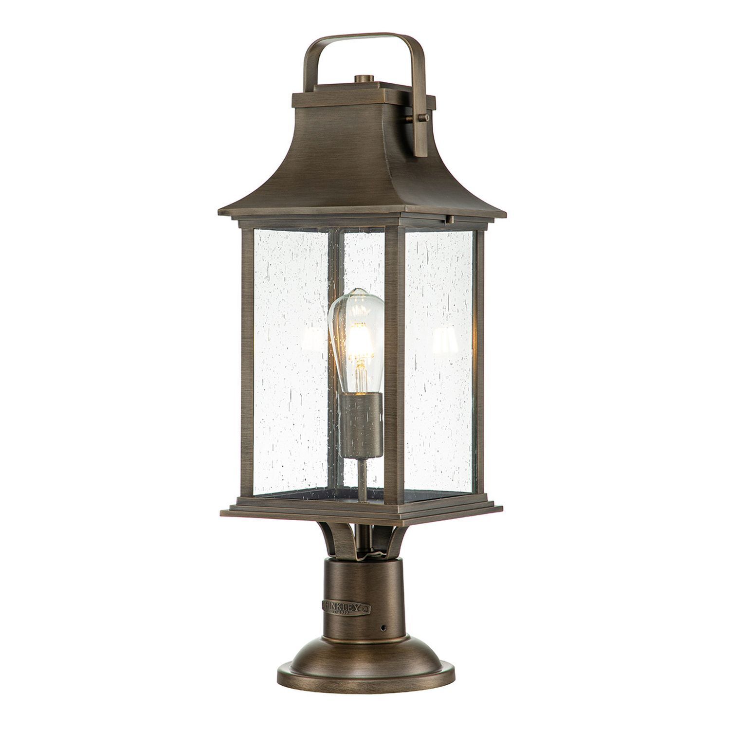 Sockelleuchte Garten Terrasse 64,8 cm hoch IP44 E27 in Bronze