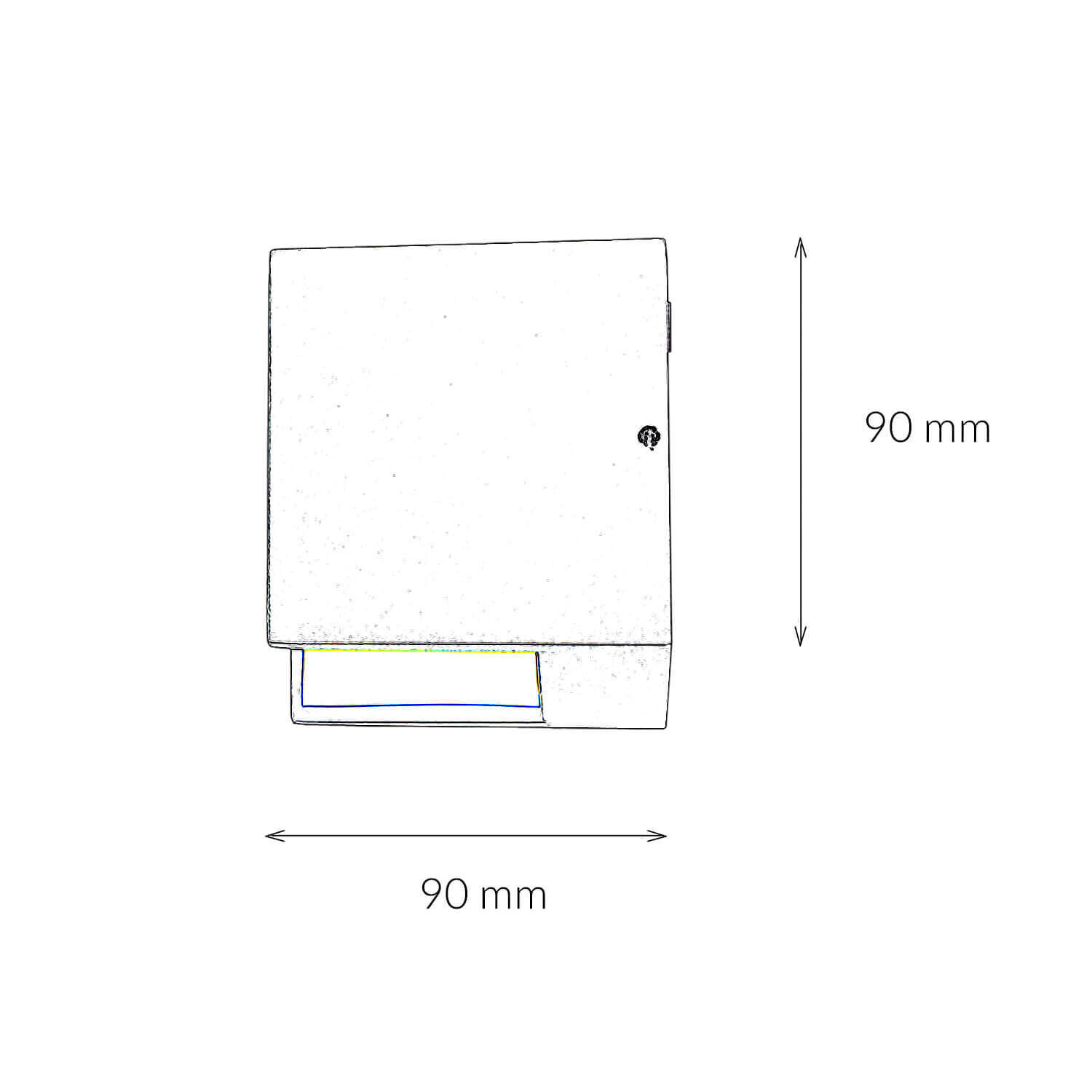 LED Außenleuchte Wand klein B: 9 cm IP44 Haus Eingang