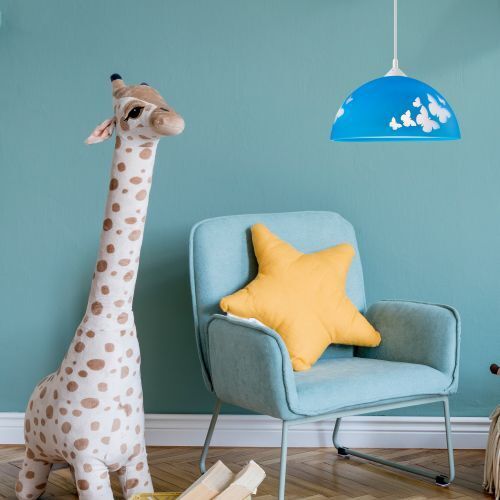 Kinderzimmerlampe THORLEY Blau rund Mädchen