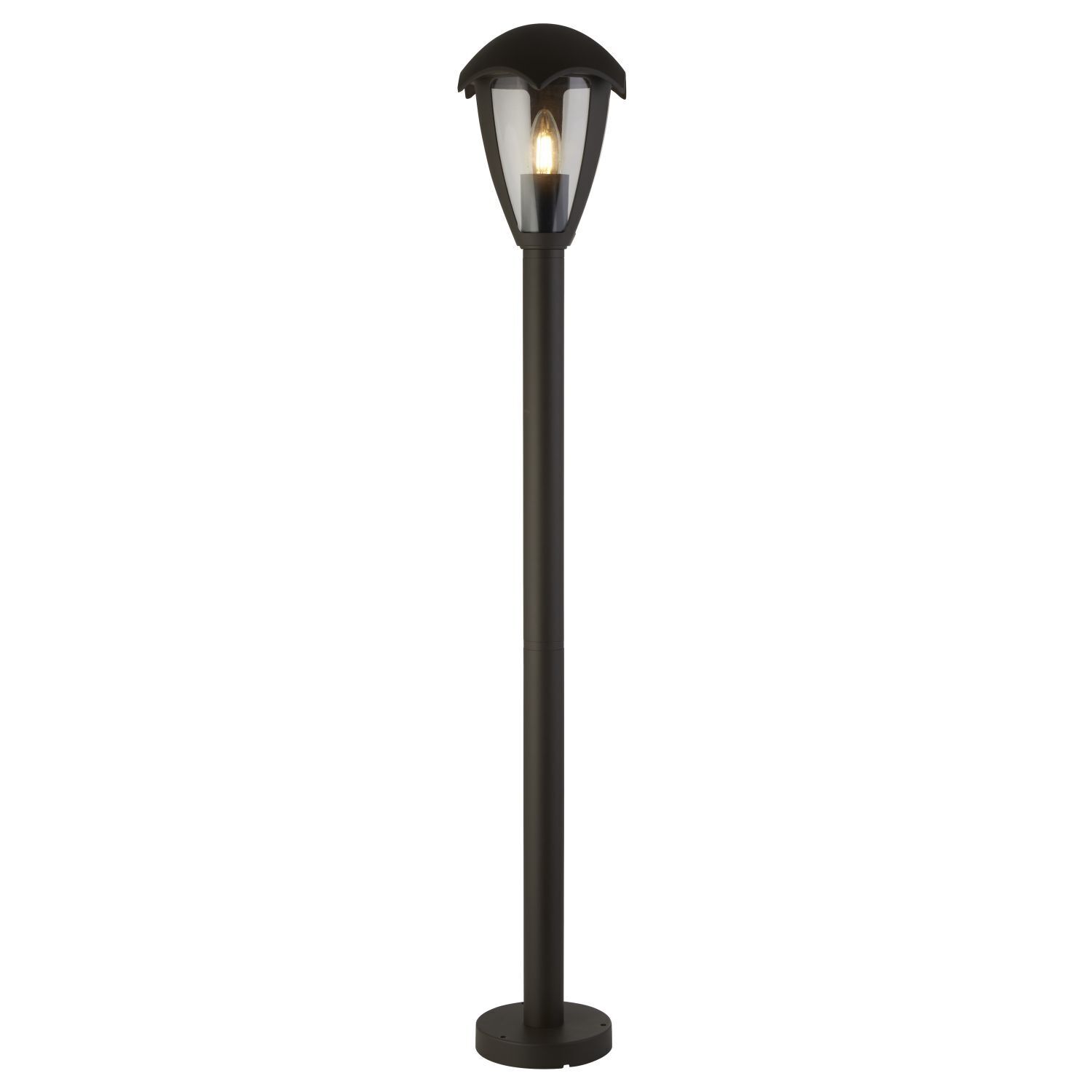 Stehlampe außen IP44 Anthrazit E27 97 cm Aluminium