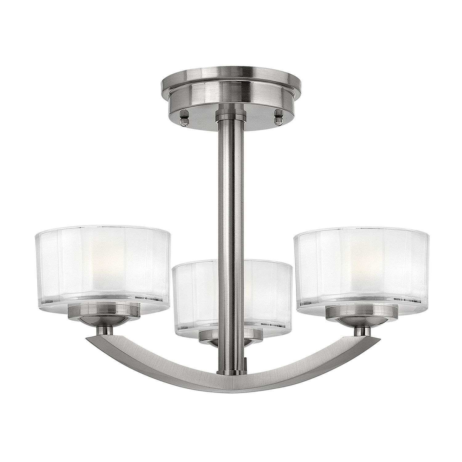 Deckenleuchte LOU 3xE27 Nickel Lampe Wohnzimmer