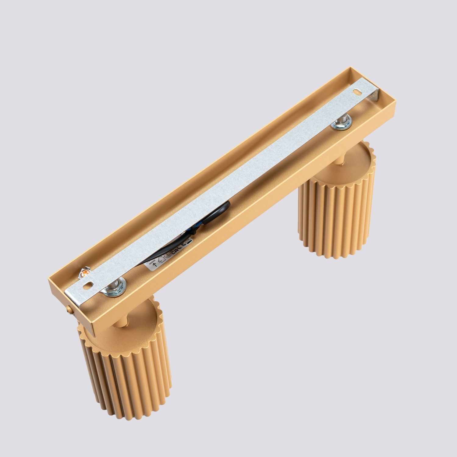 Deckenstrahler in Gold 2-flammig GU10 B: 30 cm schwenkbar