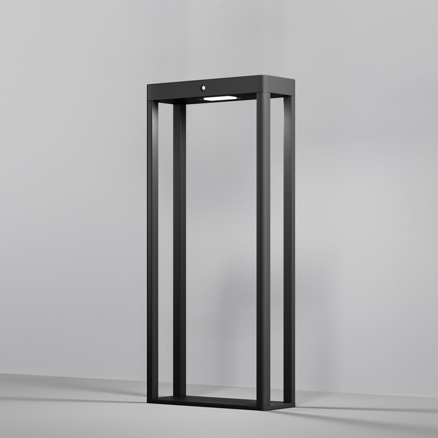 Solar Pollerleuchte Aluminium Glas LED IP54 50 cm eckig