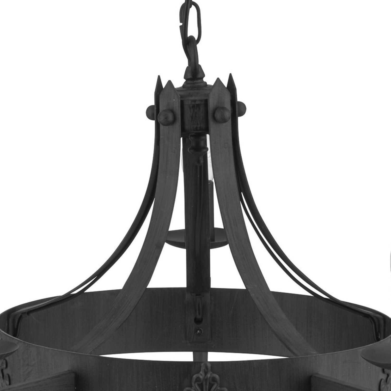 Kronleuchter rund Ø 67 cm Schmiedeeisen massiv 5x E14