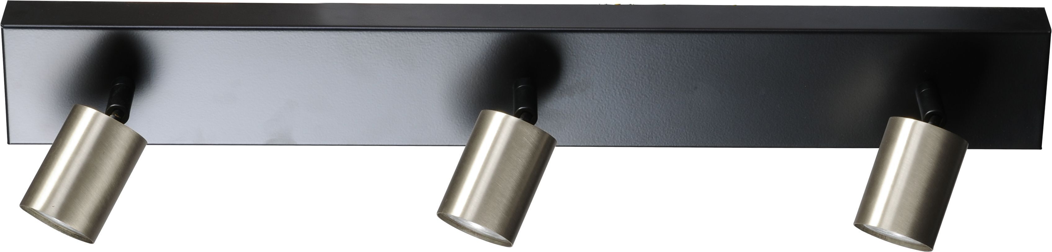 Spot Lampe 3-flammig Metall GU10 70 cm Schwarz Nickel