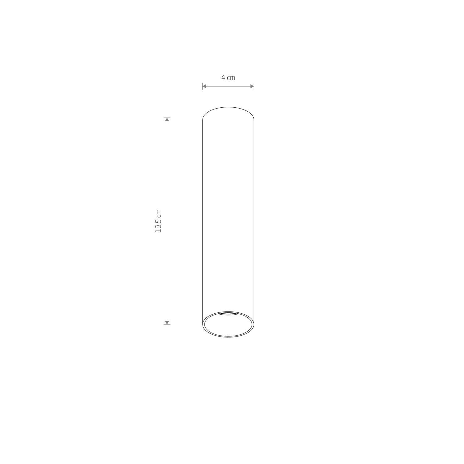 Deckenlampe GU10 R35 Ø 4 cm H: 18,5 cm Echt-Messing Metall