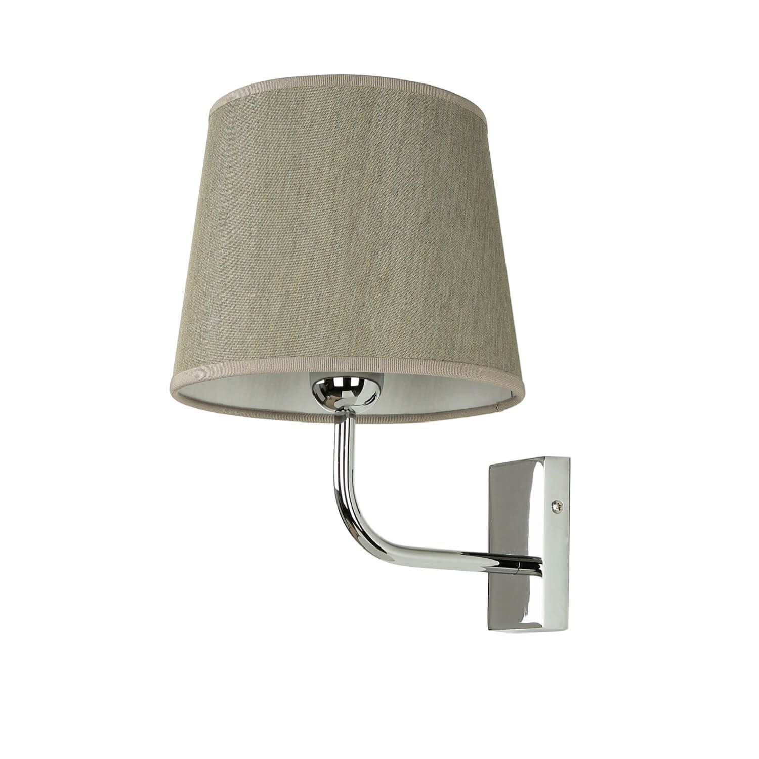 Messing Wandleuchte E27 Beige Silber elegant