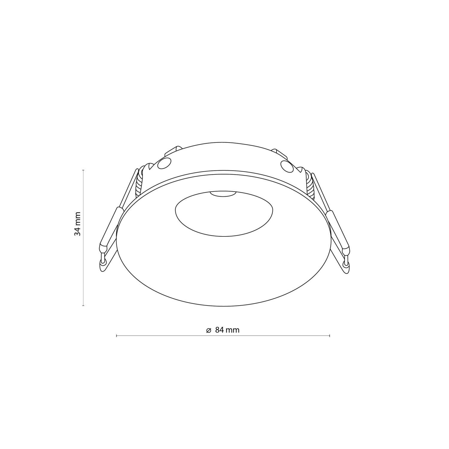 Einbauleuchte rund Ø 84 mm Weiß GU10 IP44 Bad