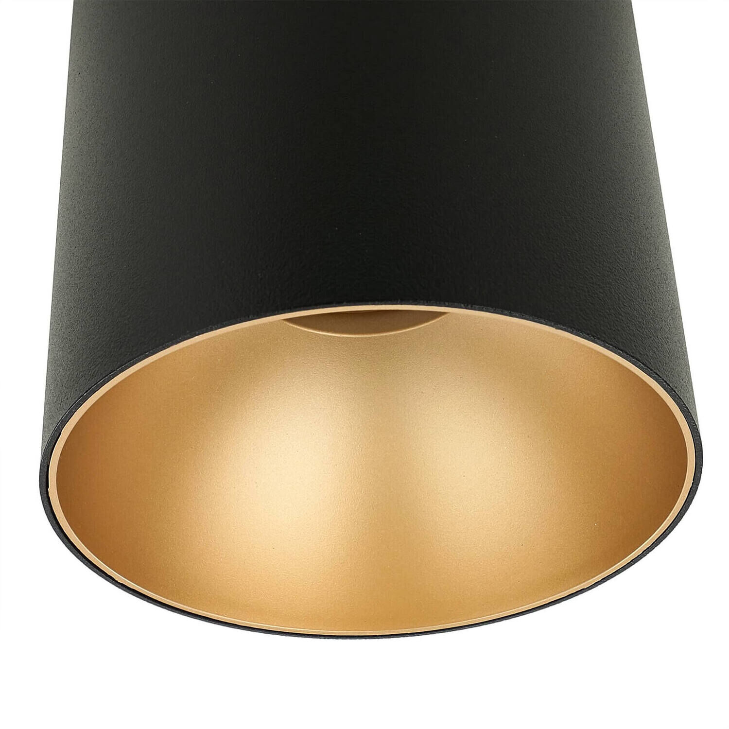 Moderner Deckenspot GU10 Metall in Schwarz Gold