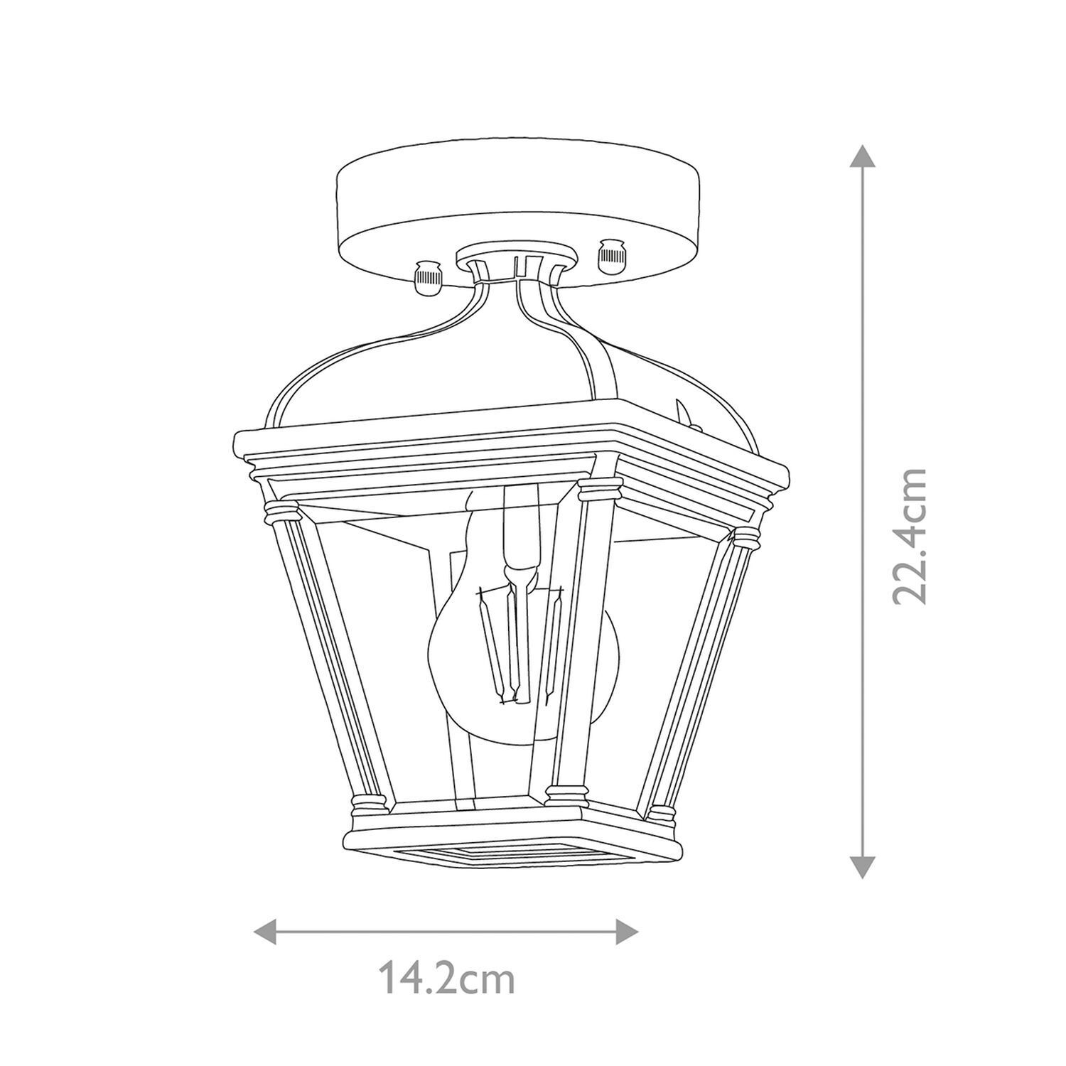 Außenlampe E27 IP44 Vintage Decke Eingang CHELTENHAM