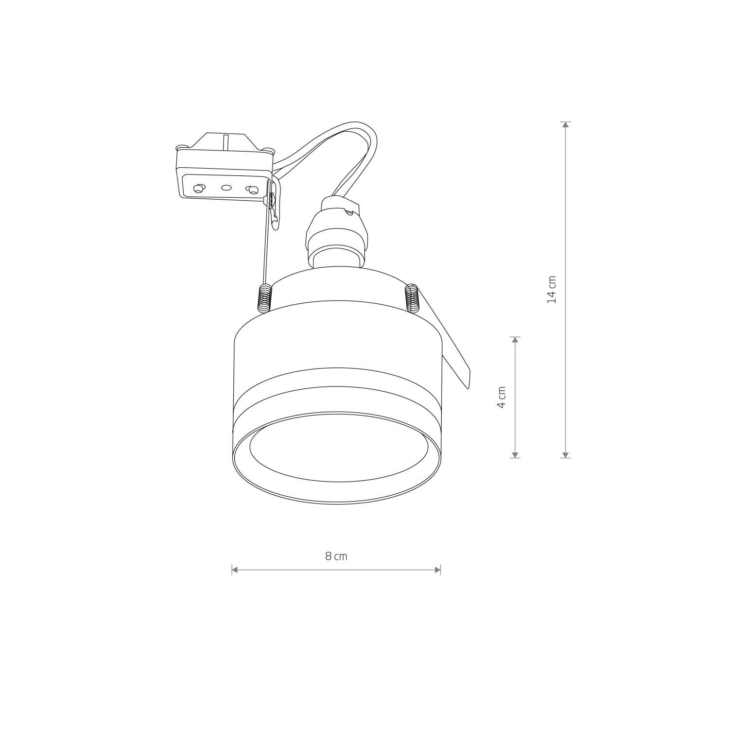 Einbaustrahler GU10 Ø 8 cm Schwarz Aluminium Modern