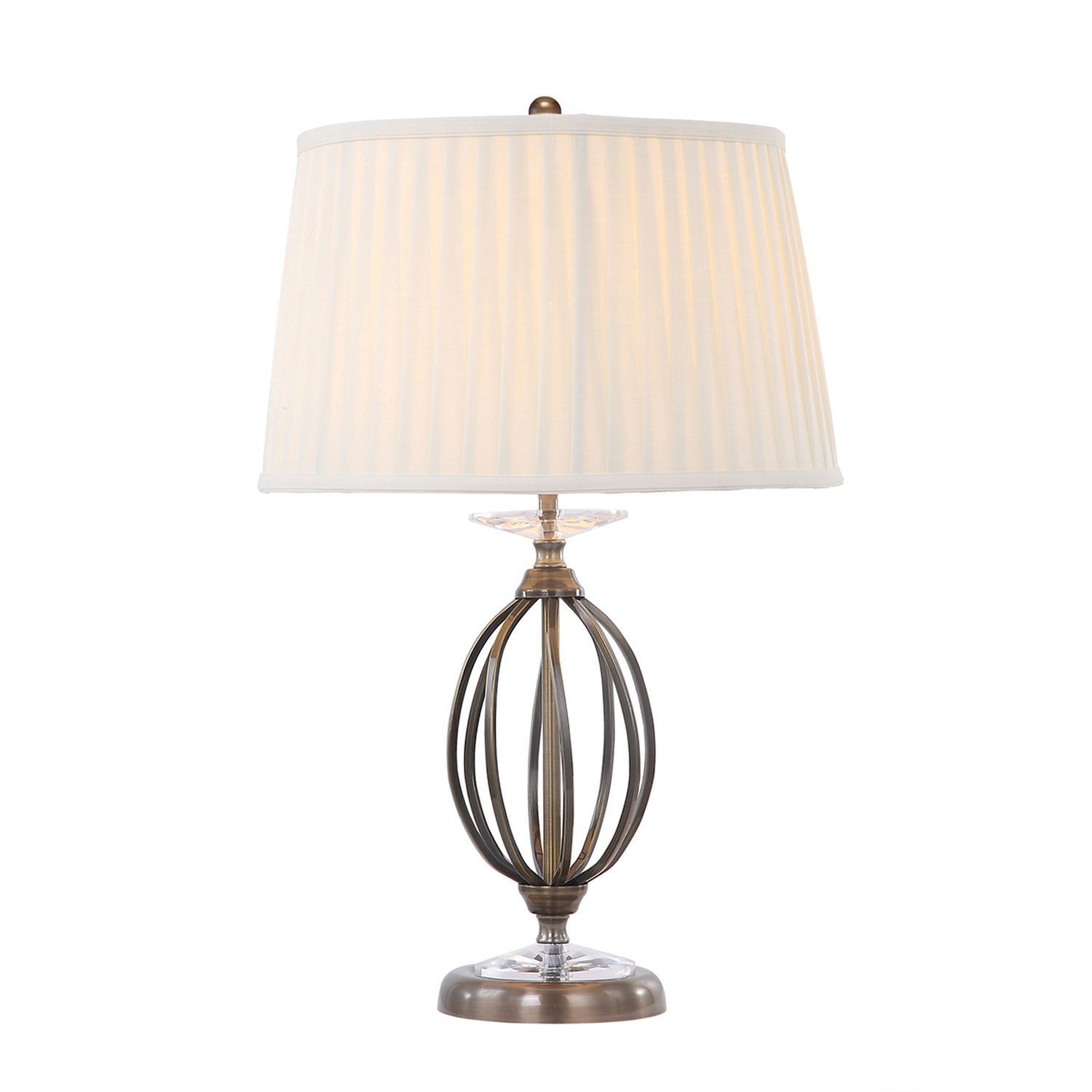 Opulente Tischlampe CANDELA Klassisch 56,5cm Stoff