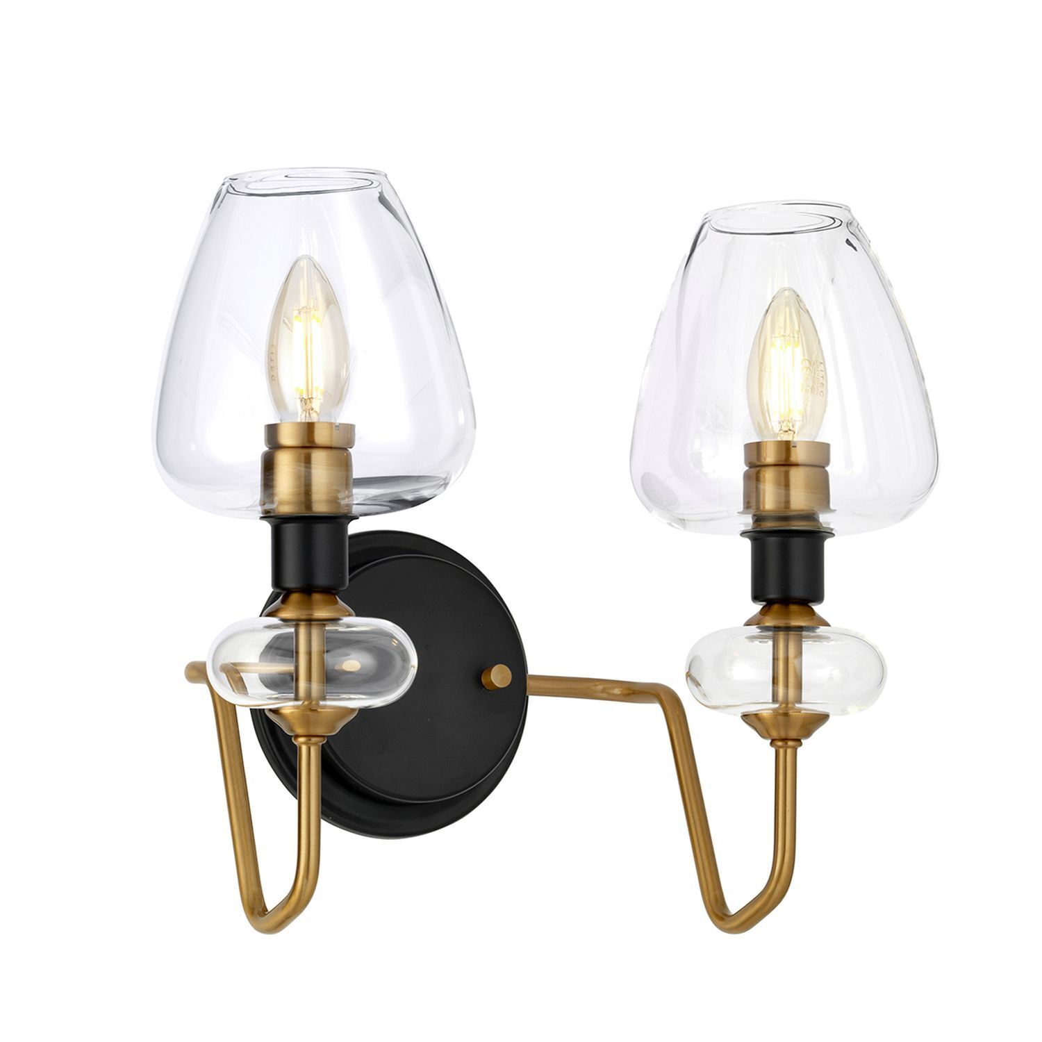 Wandlampe mit Schirm Metall Glas Klassisch MAIYA