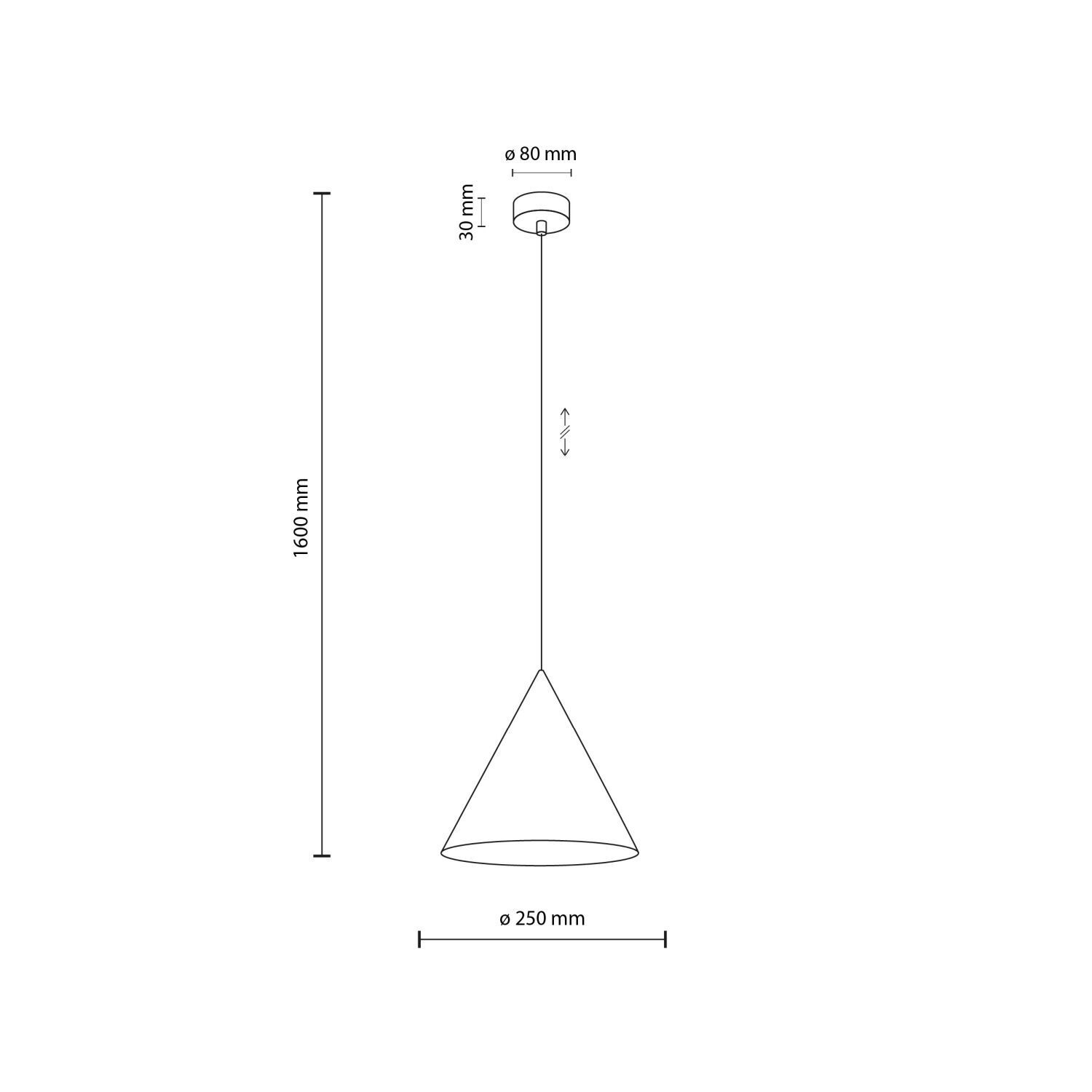 Hängelampe Metall Ø 25 cm H: max. 160 cm verstellbar Beige E27