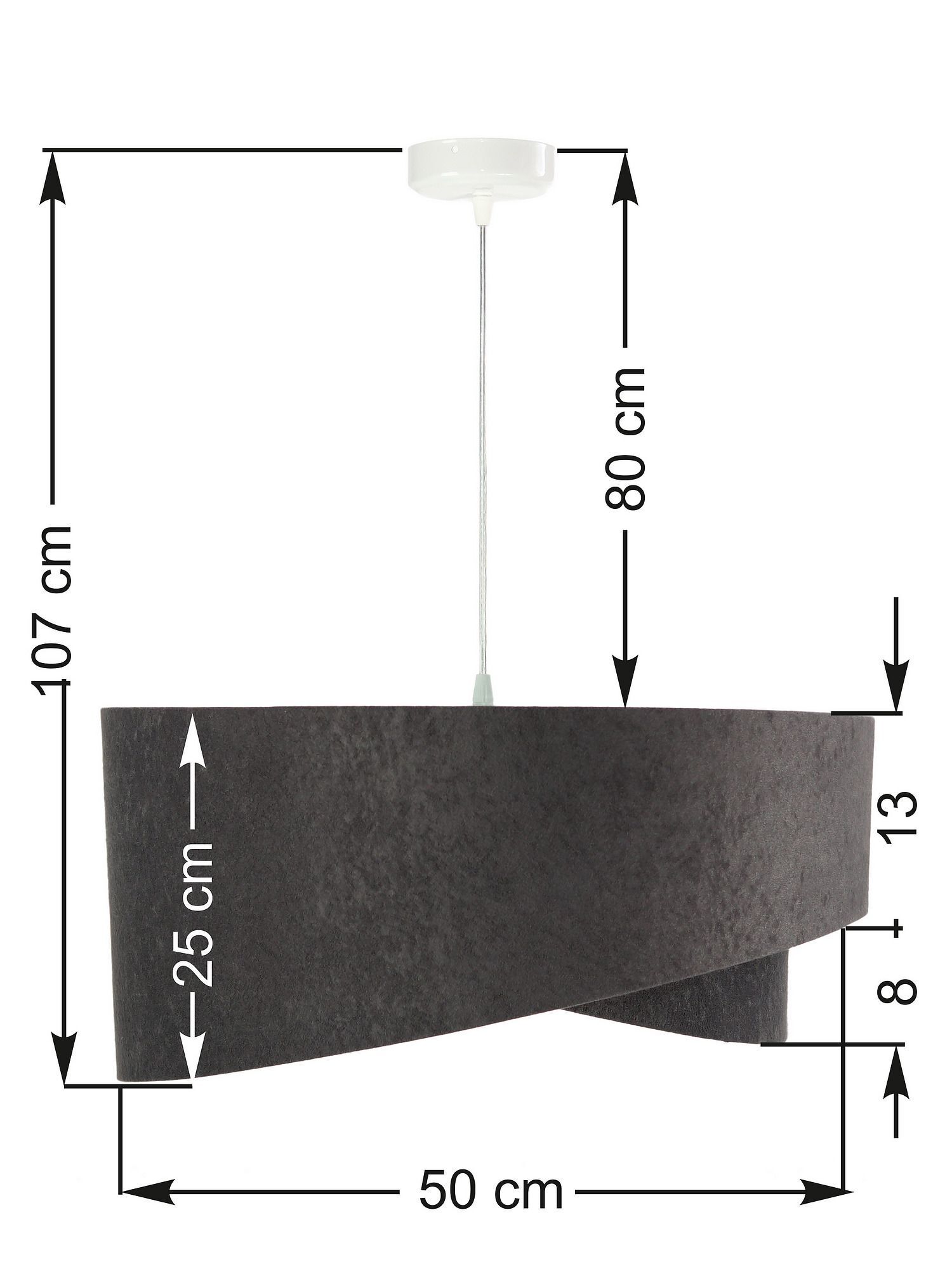 Hängelampe Dunkelgrau Mint rund Ø50cm Esstisch