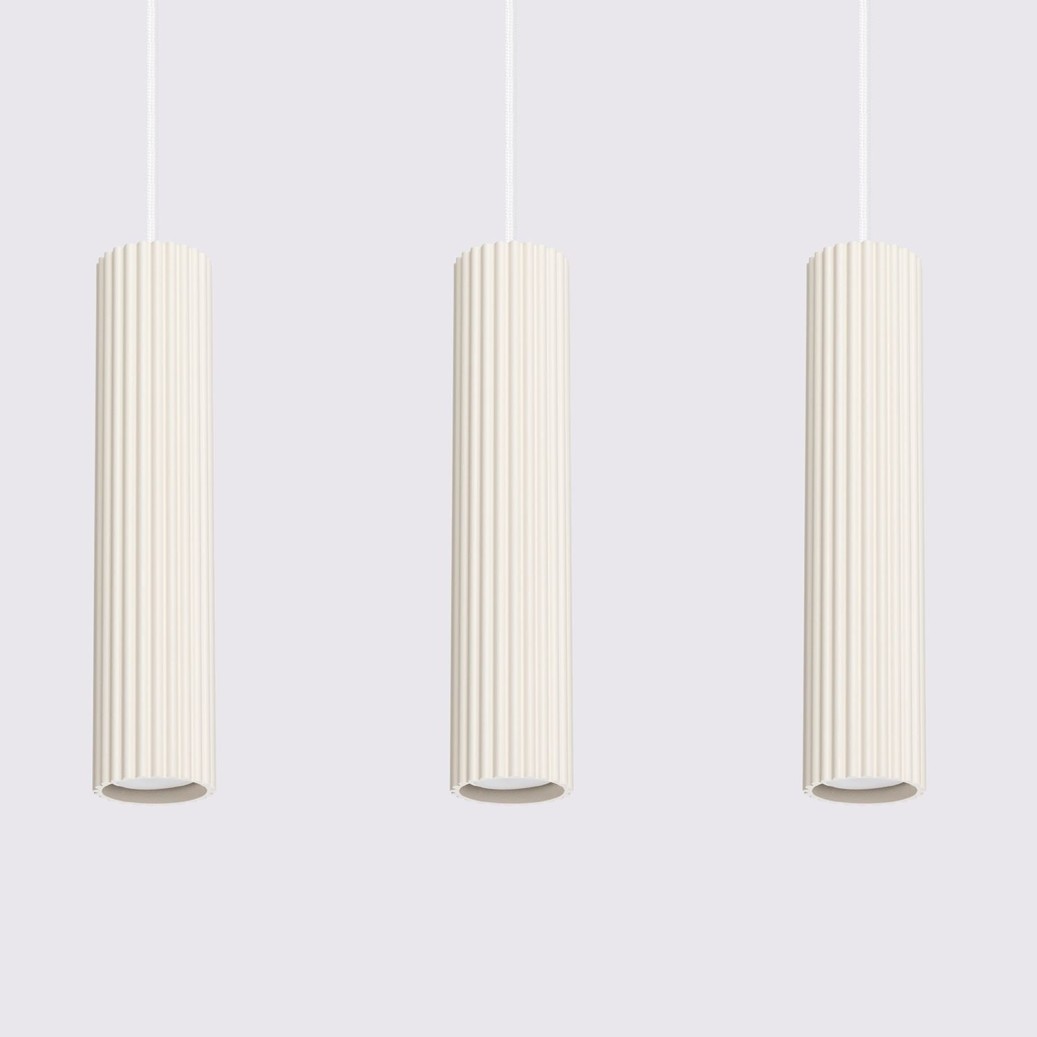 Pendelleuchte 3-flammig GU10 B: 45 cm in Creme Modern
