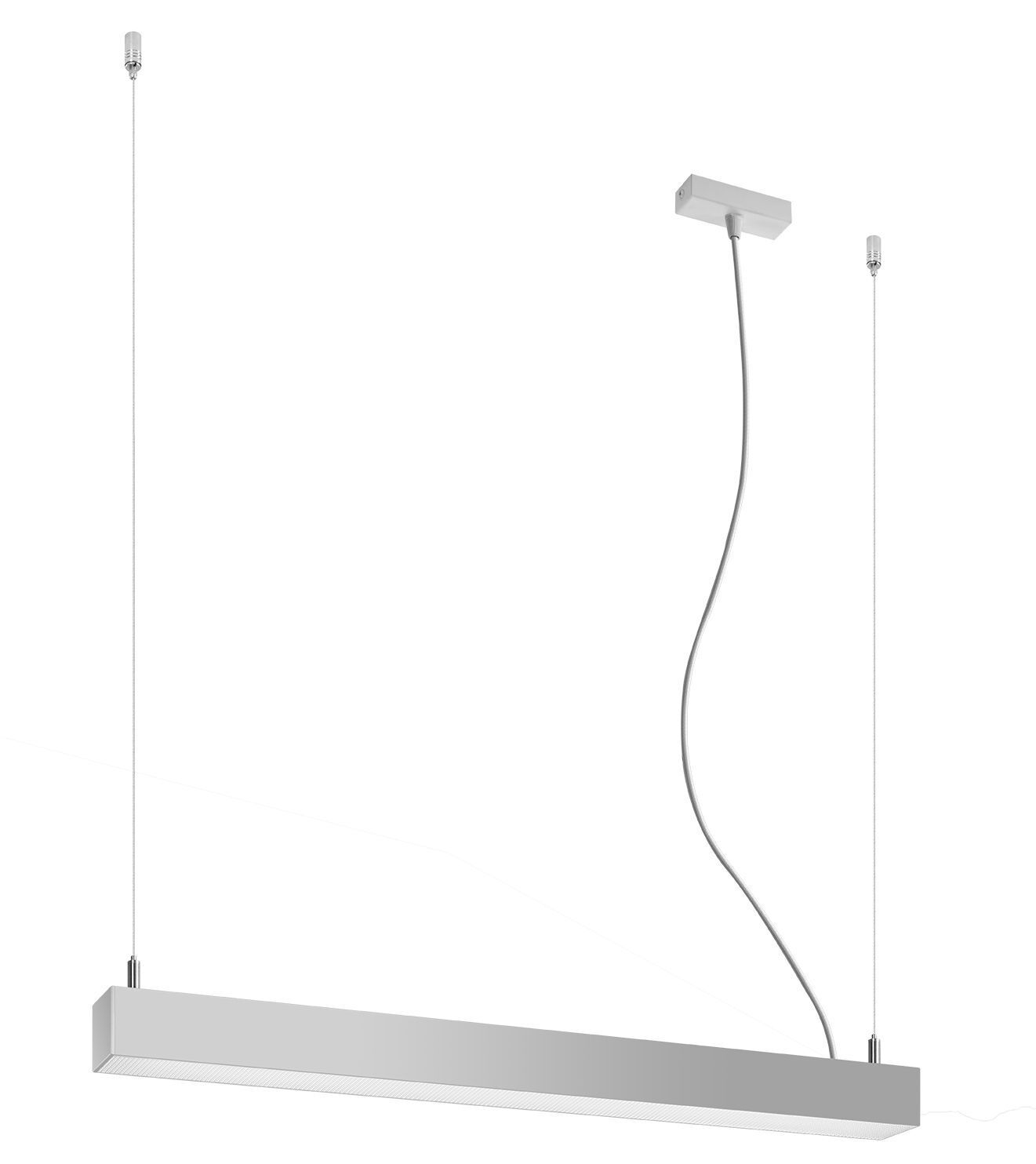 LED Hängeleuchte Grau 67 cm breit Metall 3000 K 2080 lm