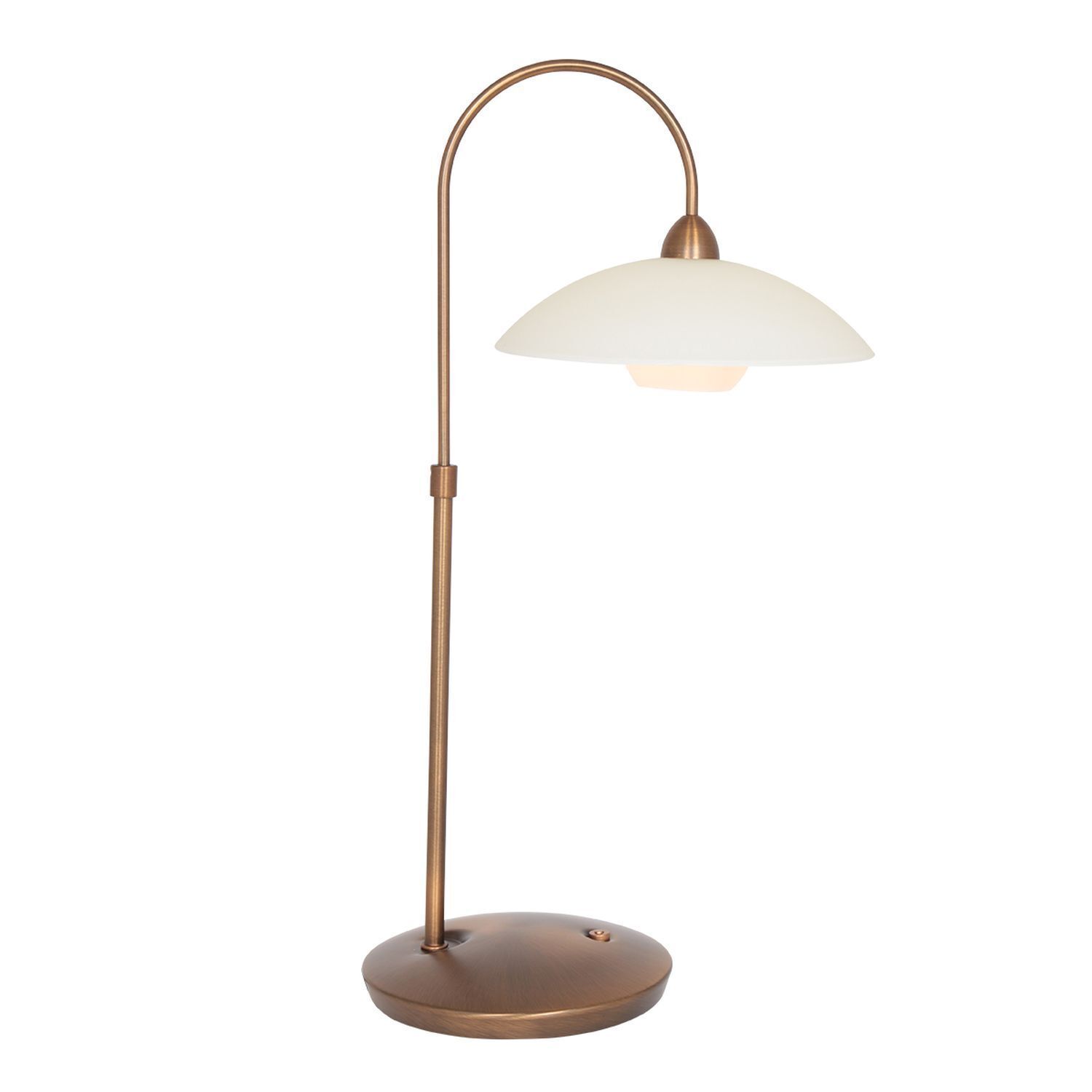 Dimmbare Nachttischlampe in Bronze Creme 44 cm inkl. G9