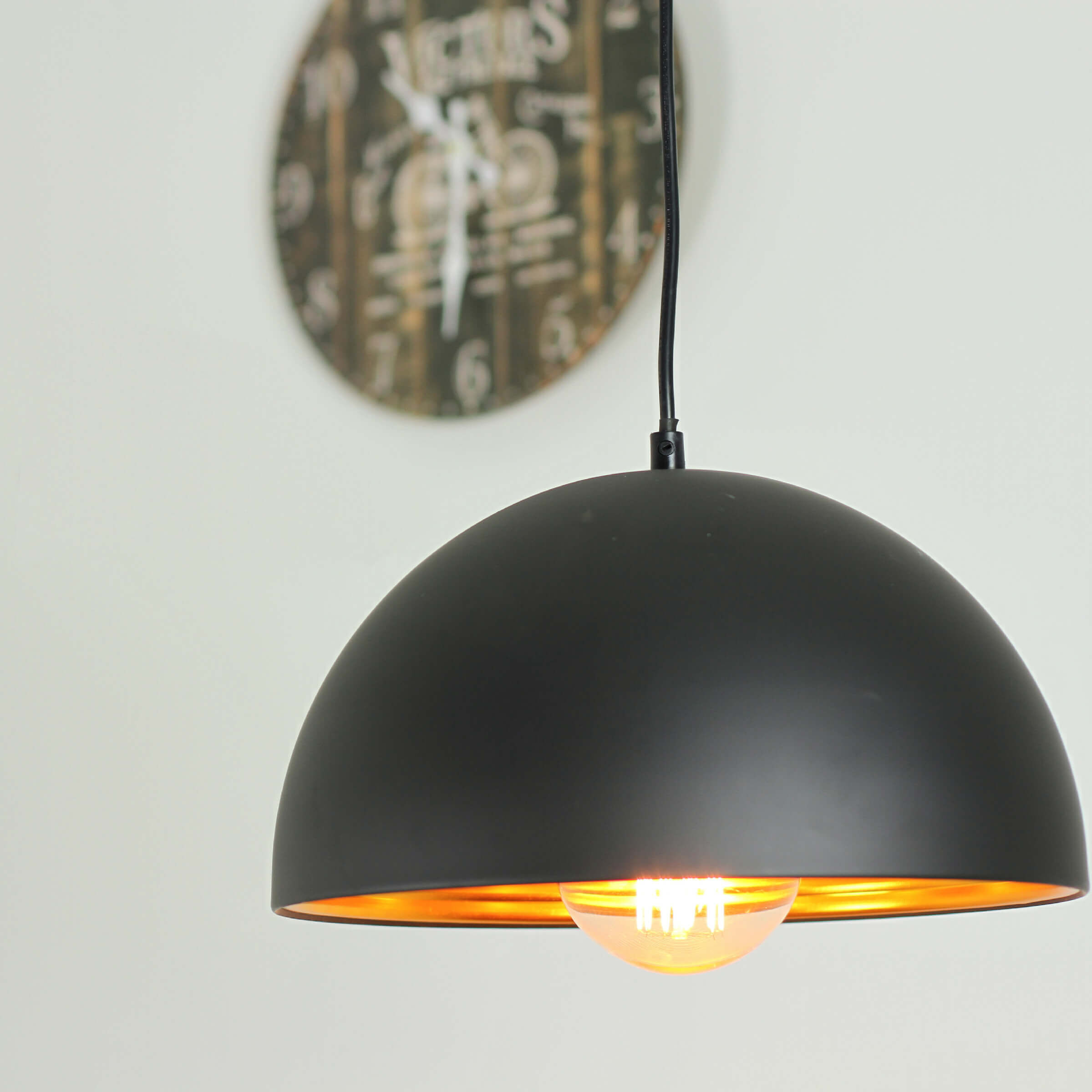 Loft Pendelleuchte schwarz/gold