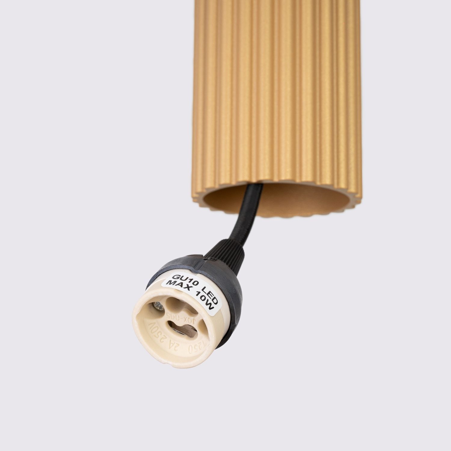 Pendelleuchte GU10 B: 8 cm H: max. 118 cm Aluminium in Gold