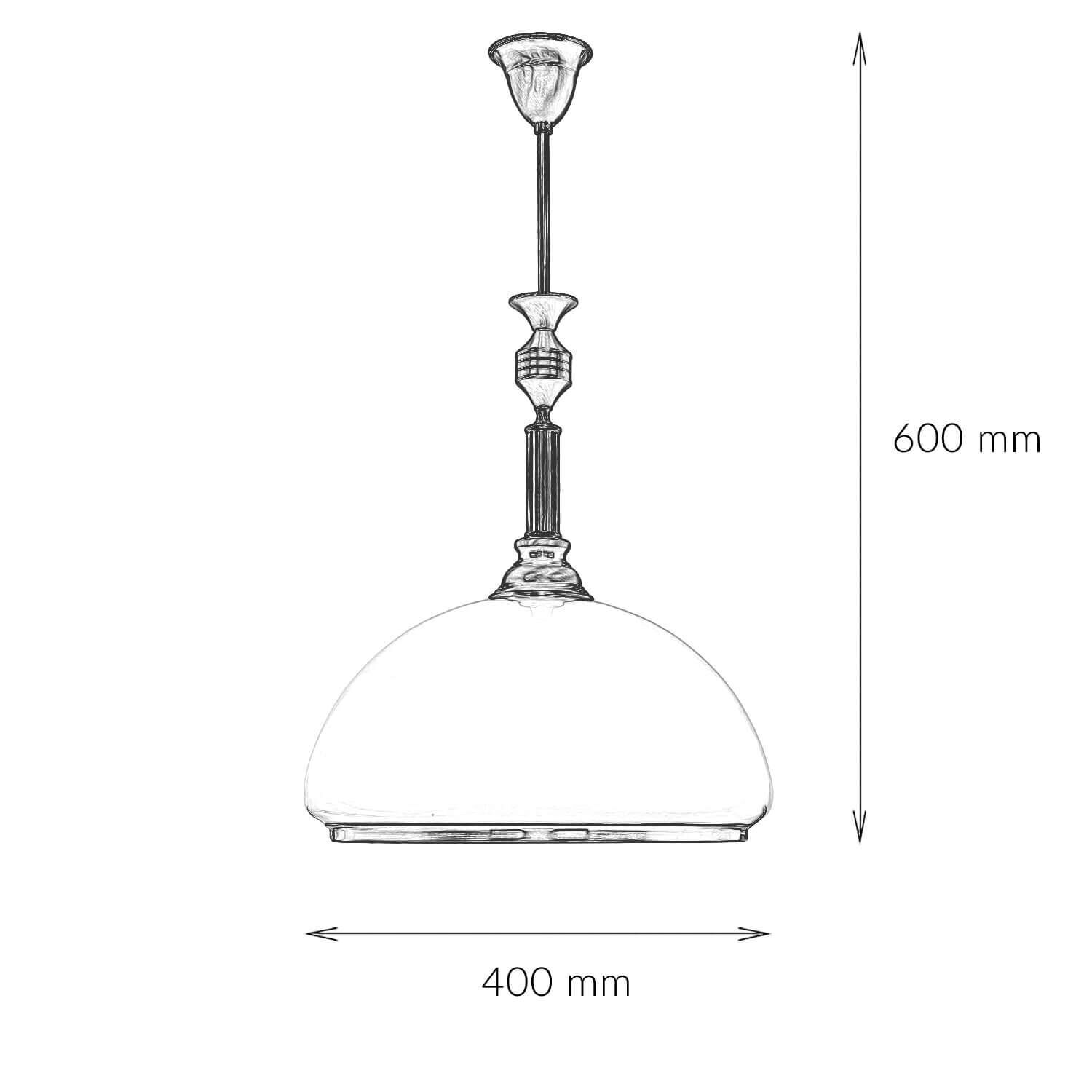 Deckenleuchte rund Ø40cm Messing antik Weiß Lampe