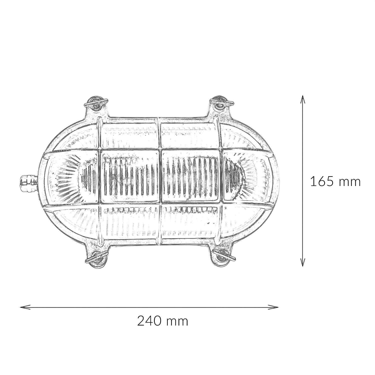 Außenwandleuchte Nickel Echt-Messing IP64 Maritim