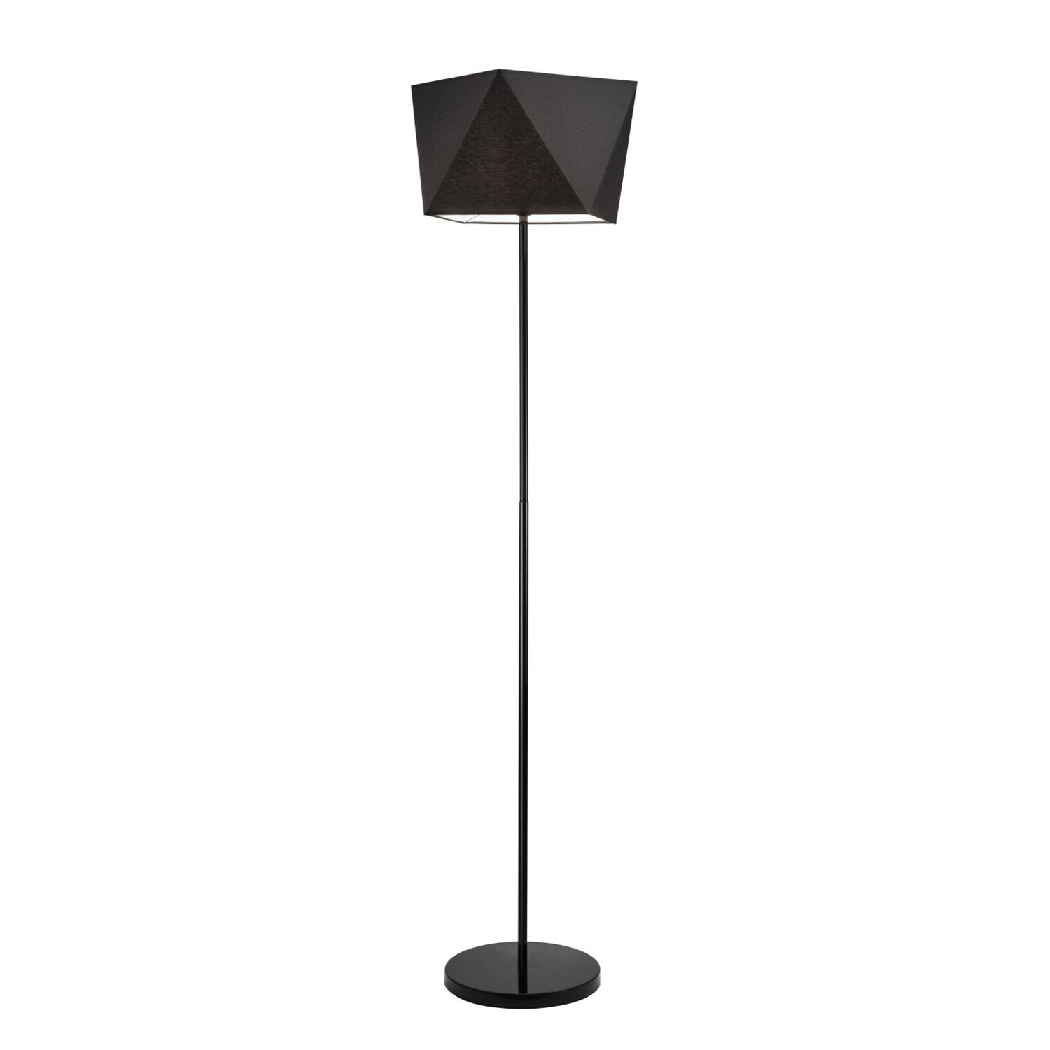 Stehlampe Schwarz Stoff 170cm Wohnzimmer stylisch