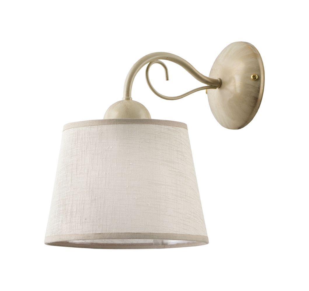 Wandlampe Stoff in Creme LOCOLA Bett Flur Leuchte