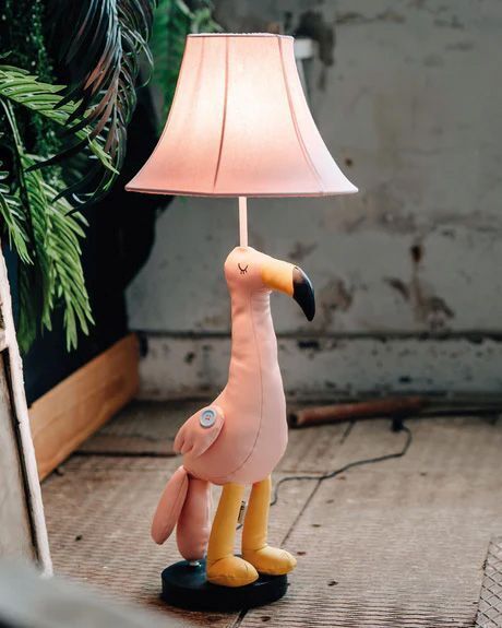 Tischleuchte Rosa Flamingo 77,5 cm Wohnzimmer Kinder