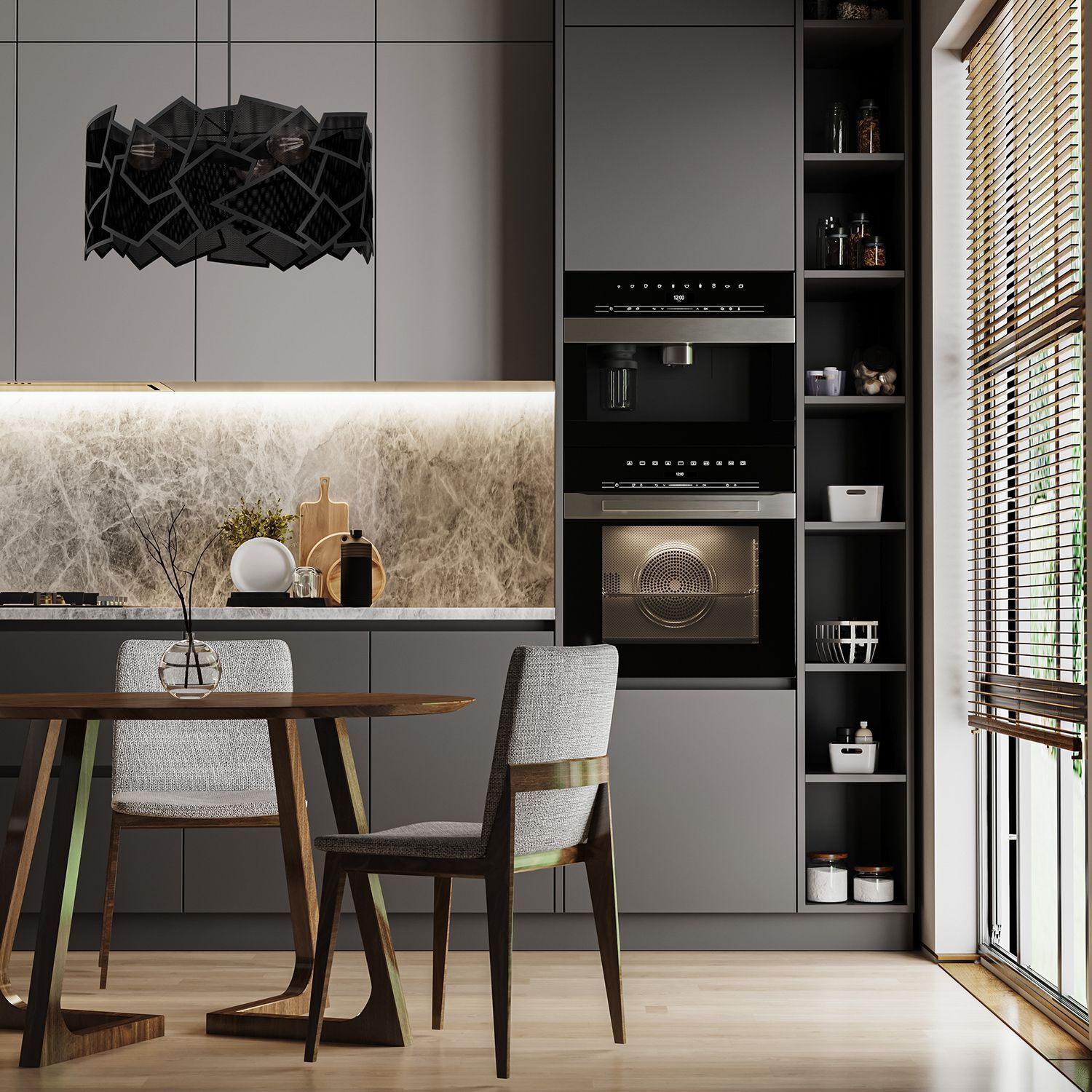 Moderne Pendelleuchte Metall B:49,5 cm E27 dekorativ