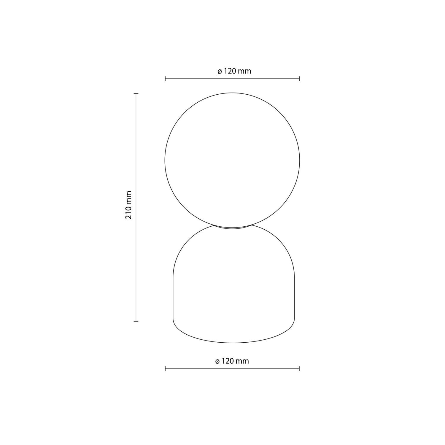 Tischlampe Schwarz Weiß G9 Glas Metall H: 21 cm Kugelschirm