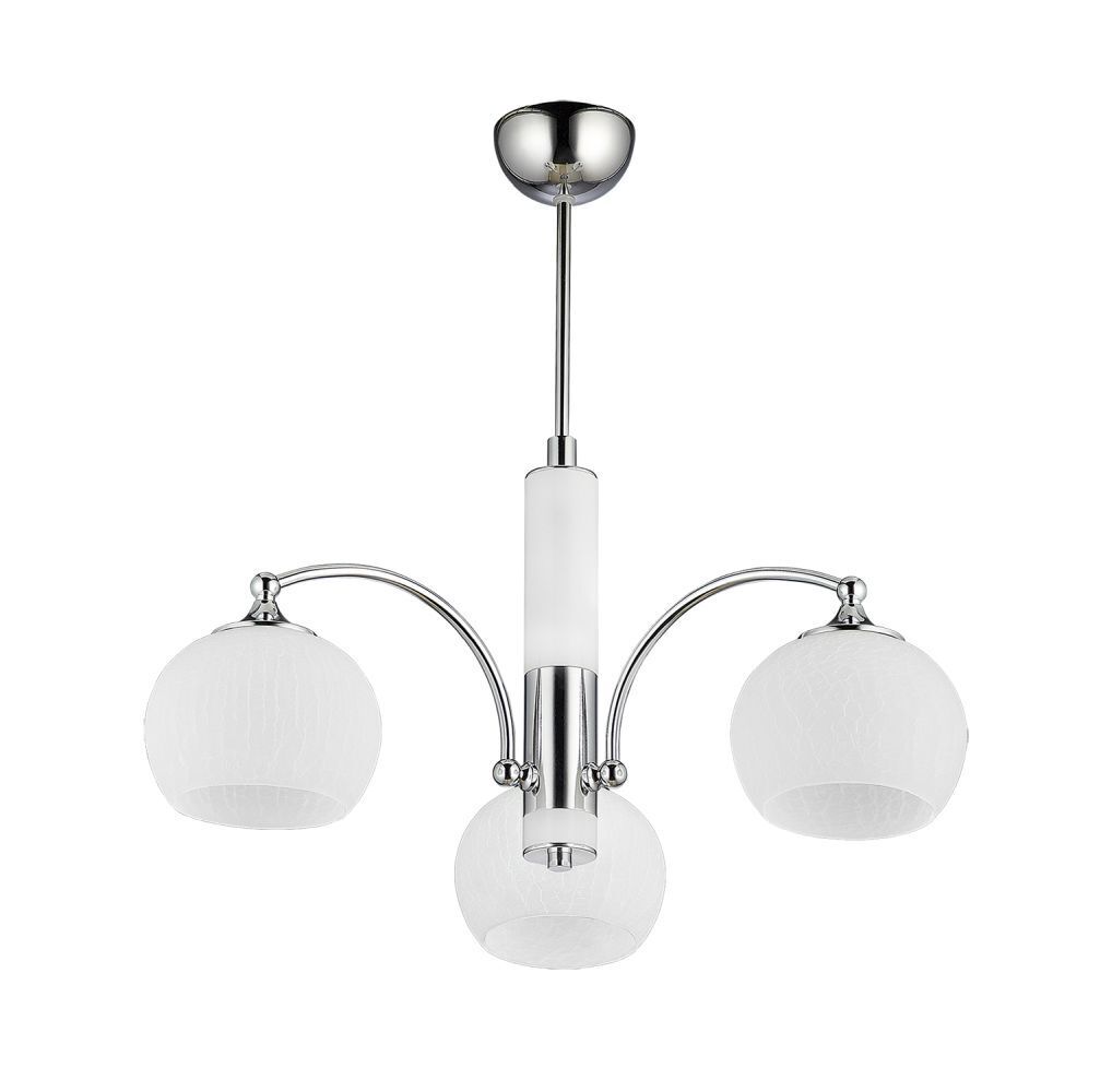 Deckenlampe Chrom Weiß 3-flmg NABO Esszimmer E27