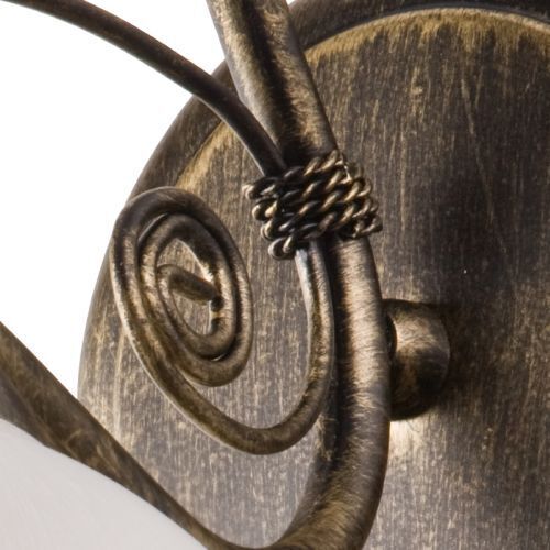 Stilvolle Wandlampe NARELLA Shabby Schwarz