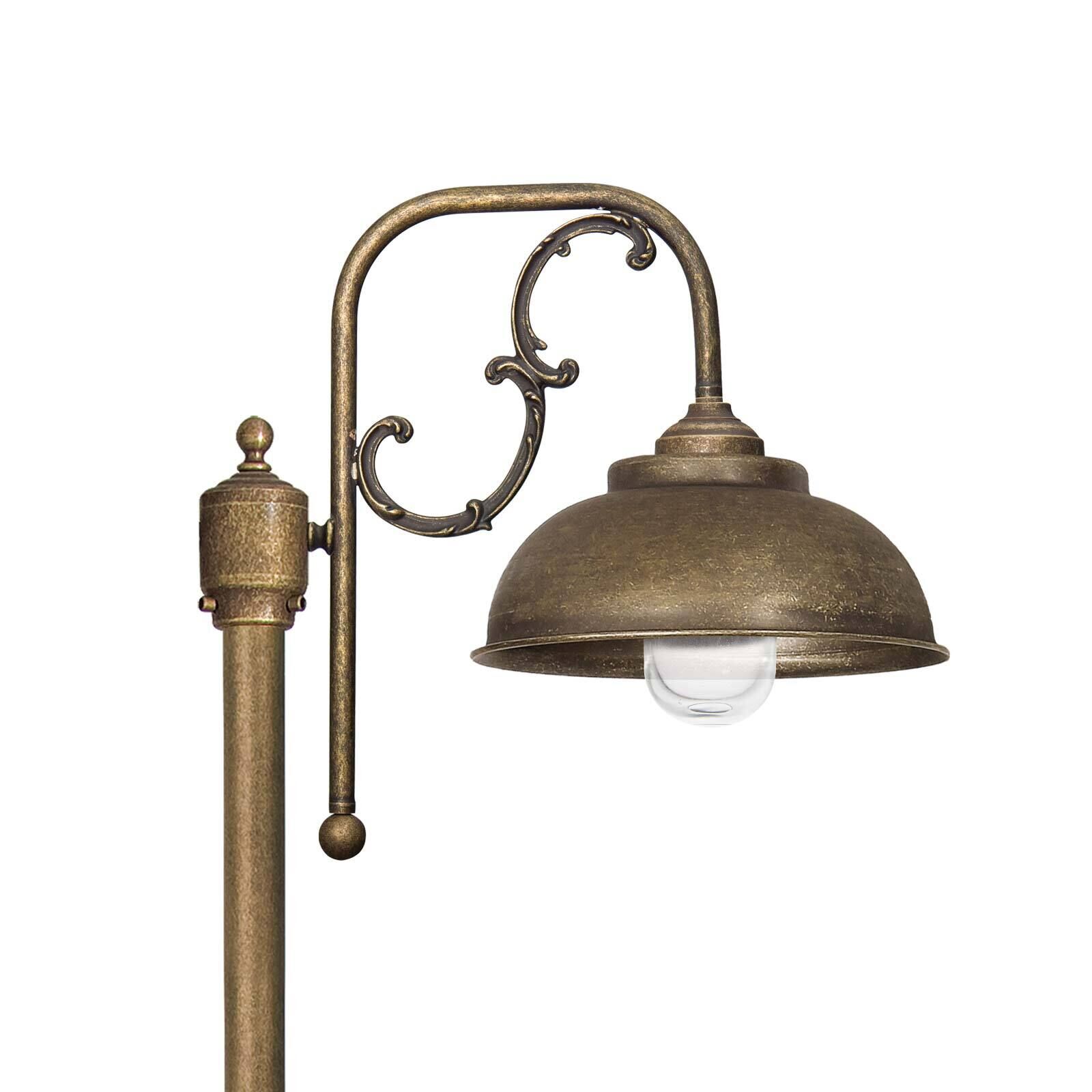 Gartenlaterne Messing Glas 148 cm in Bronze Antik IP44 E27