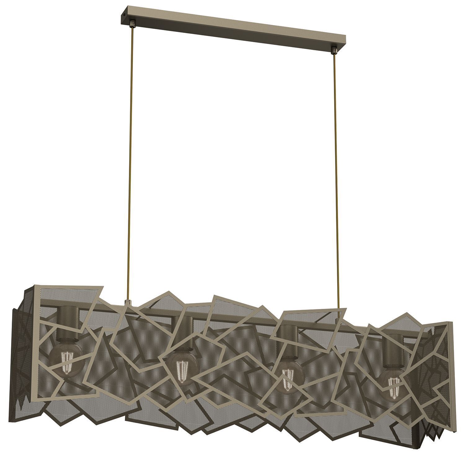 Moderne Hängelampe in Gold Metall L:90 cm E27 dekorativ