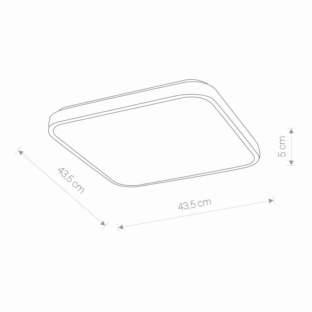 Schwarze LED Deckenleuchte IP44 3000K blendarm