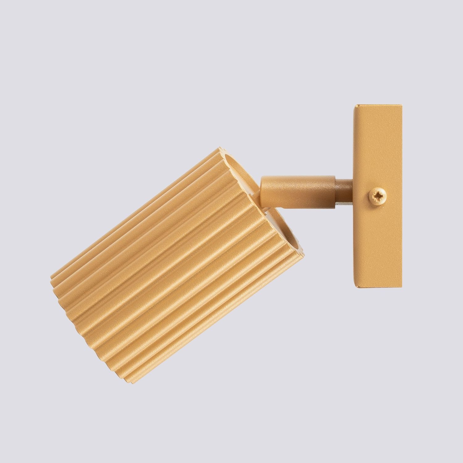 Wandlampe GU10 B: 8 cm klein schwenkbar aus Aluminium in Gold