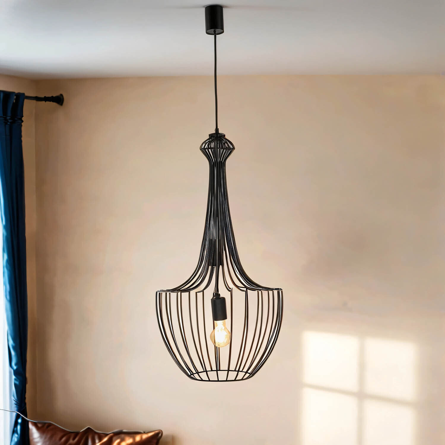 Pendelleuchte Schwarz Wohnzimmer Lampe JULIUS