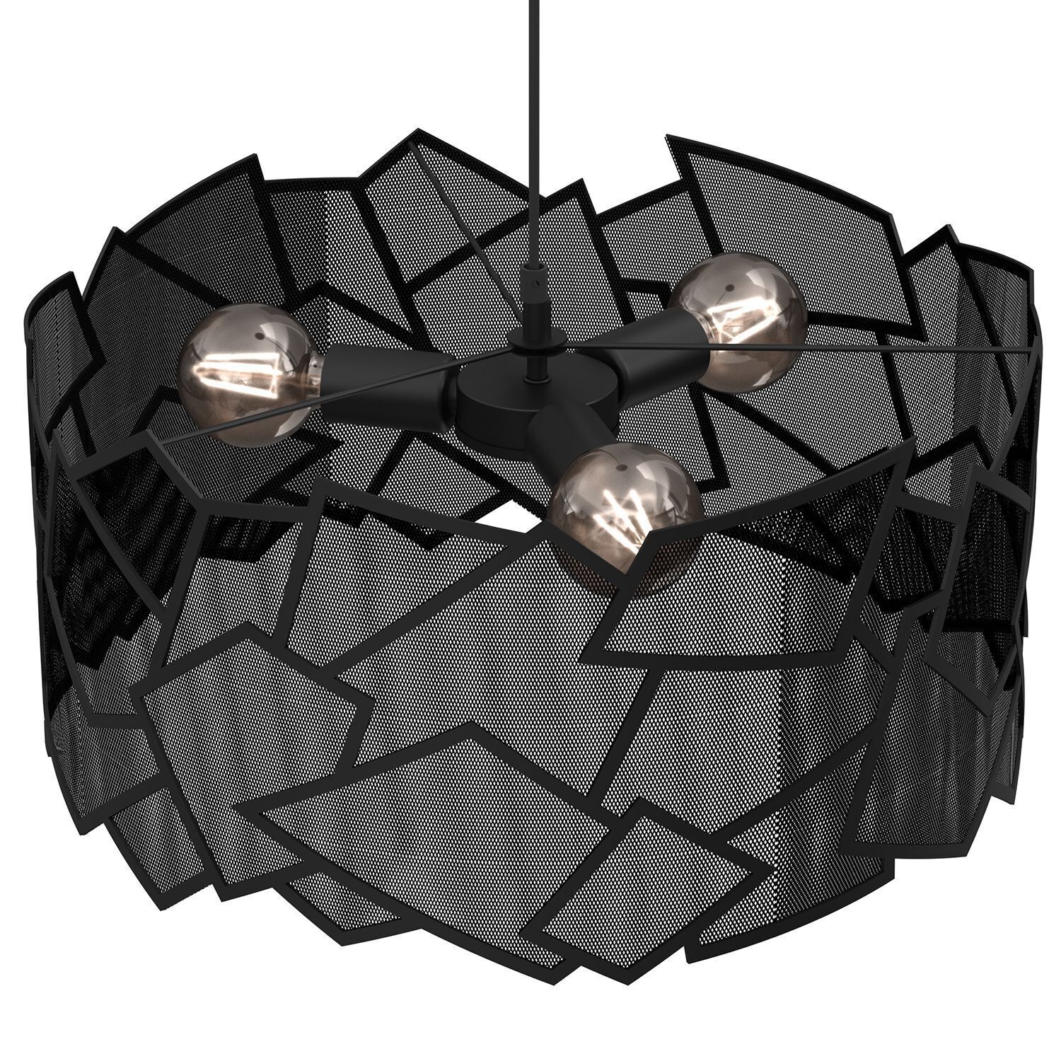 Moderne Pendelleuchte Metall B:49,5 cm E27 dekorativ