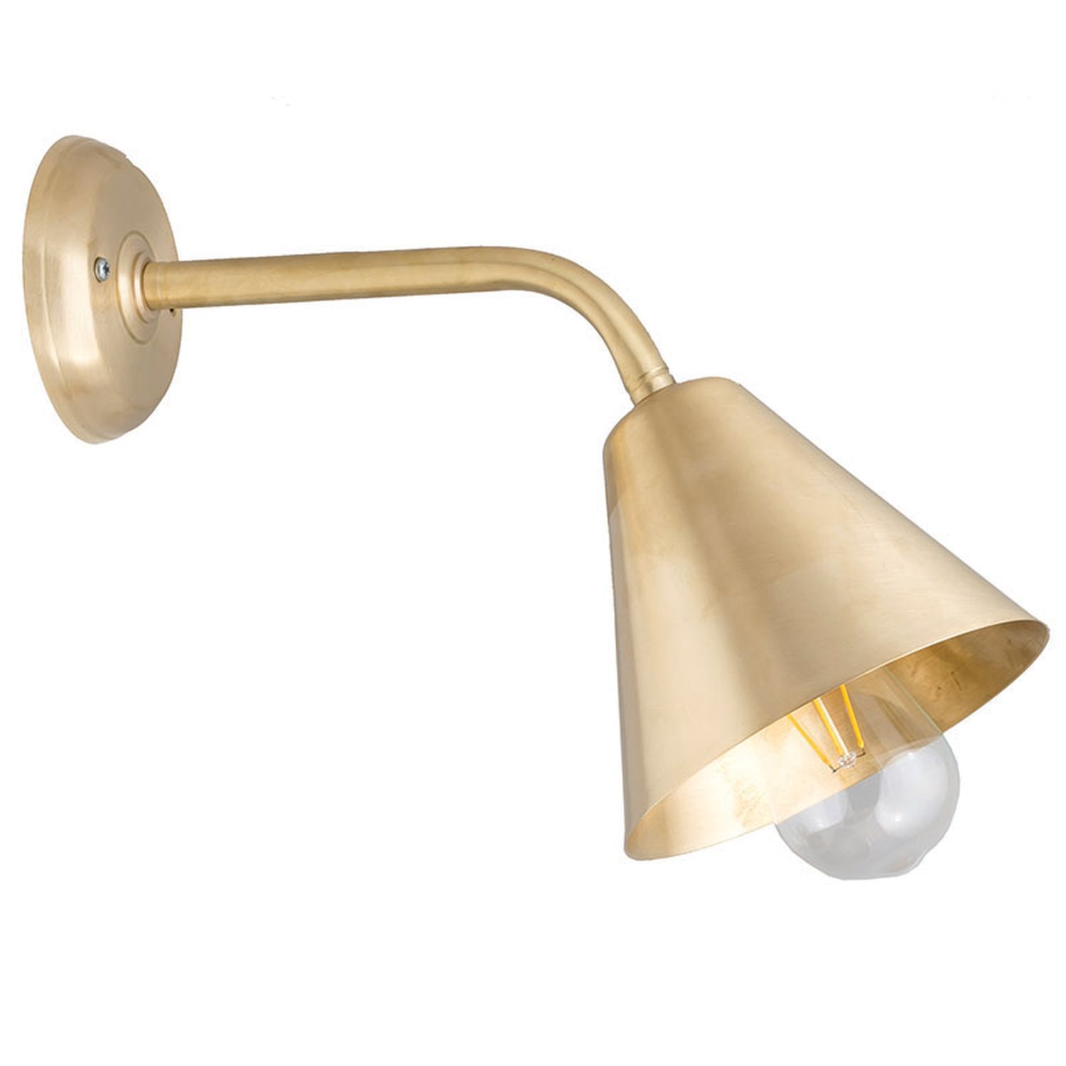 Wandlampe Schirm Messing Klassisch edel DANAE