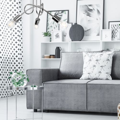 Deckenleuchte in Chrom Wohnzimmer 3-flmg Esszimmer