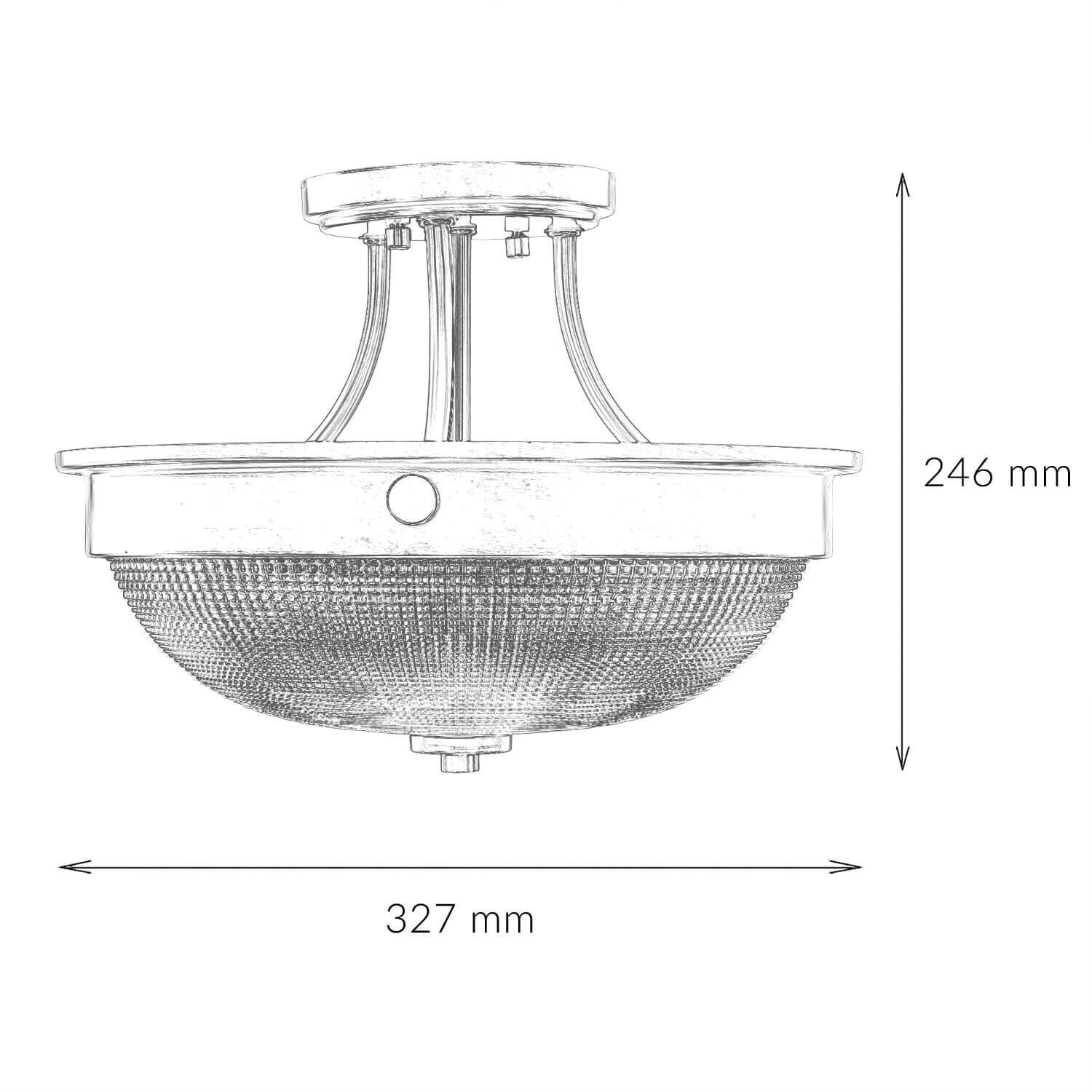 Deckenleuchte ALVER Ø32cm in Messing Design Lampe