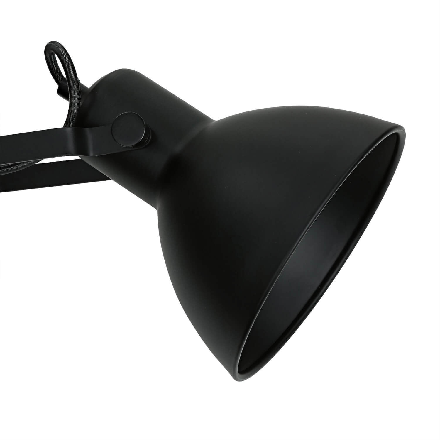 Spot Lampe Schwarz Metall rund Retro DALLAS