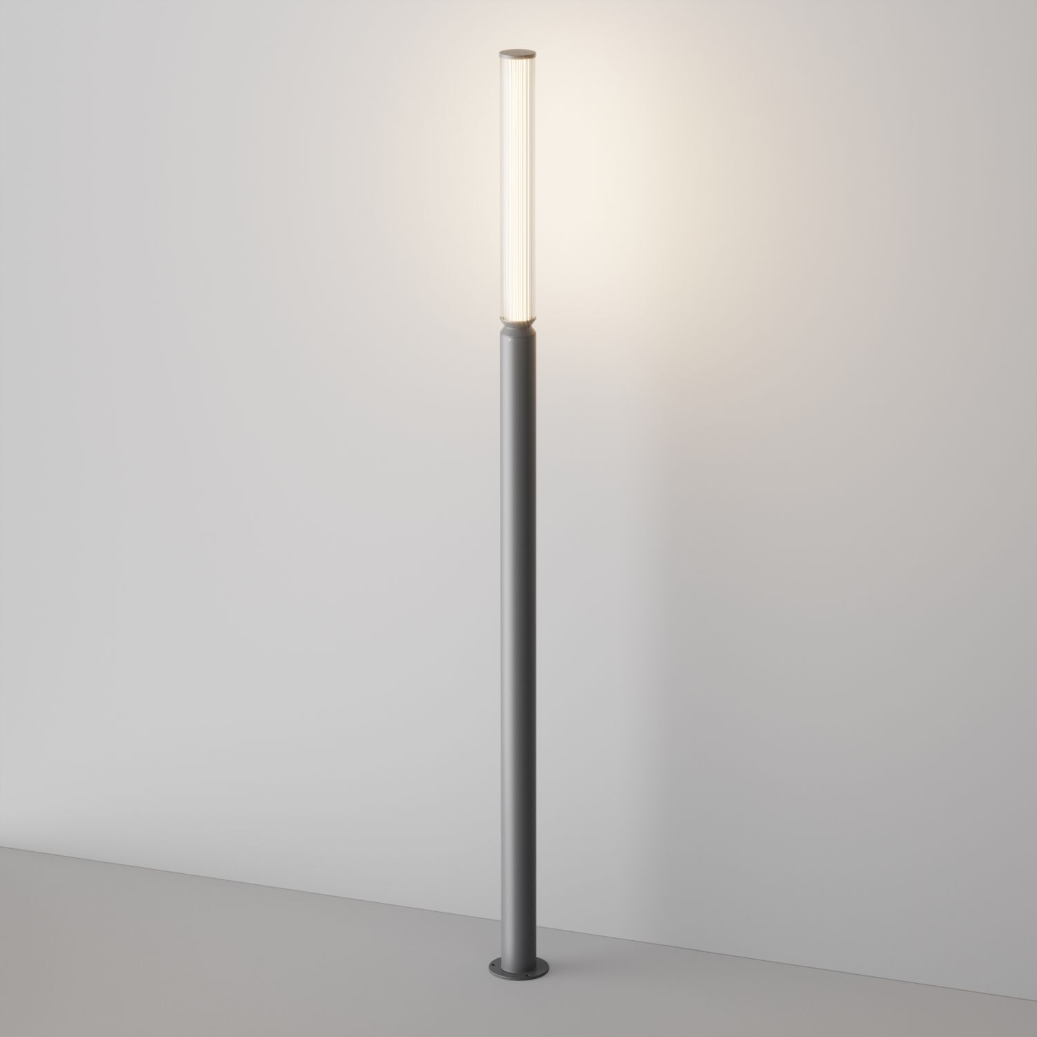 LED Pollerleuchte Glas Aluminium IP65 1500 lm 198,6 cm