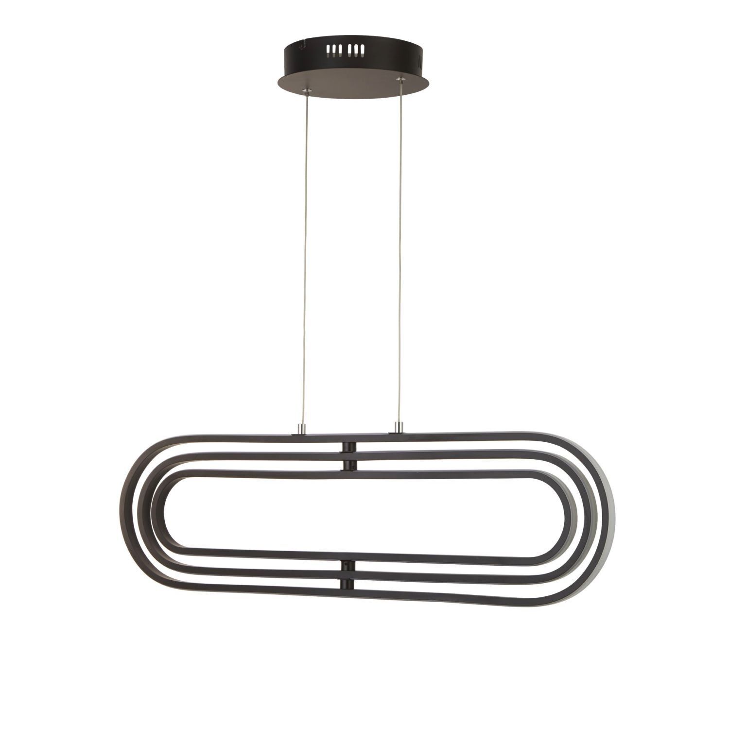 Hängelampe LED Schwarz einstellbare Lichtfarbe B: 80 cm