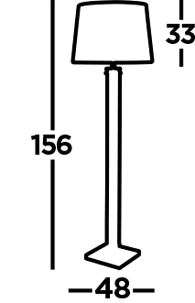 Stehlampe klein 156 cm Schwarz Weiß E27