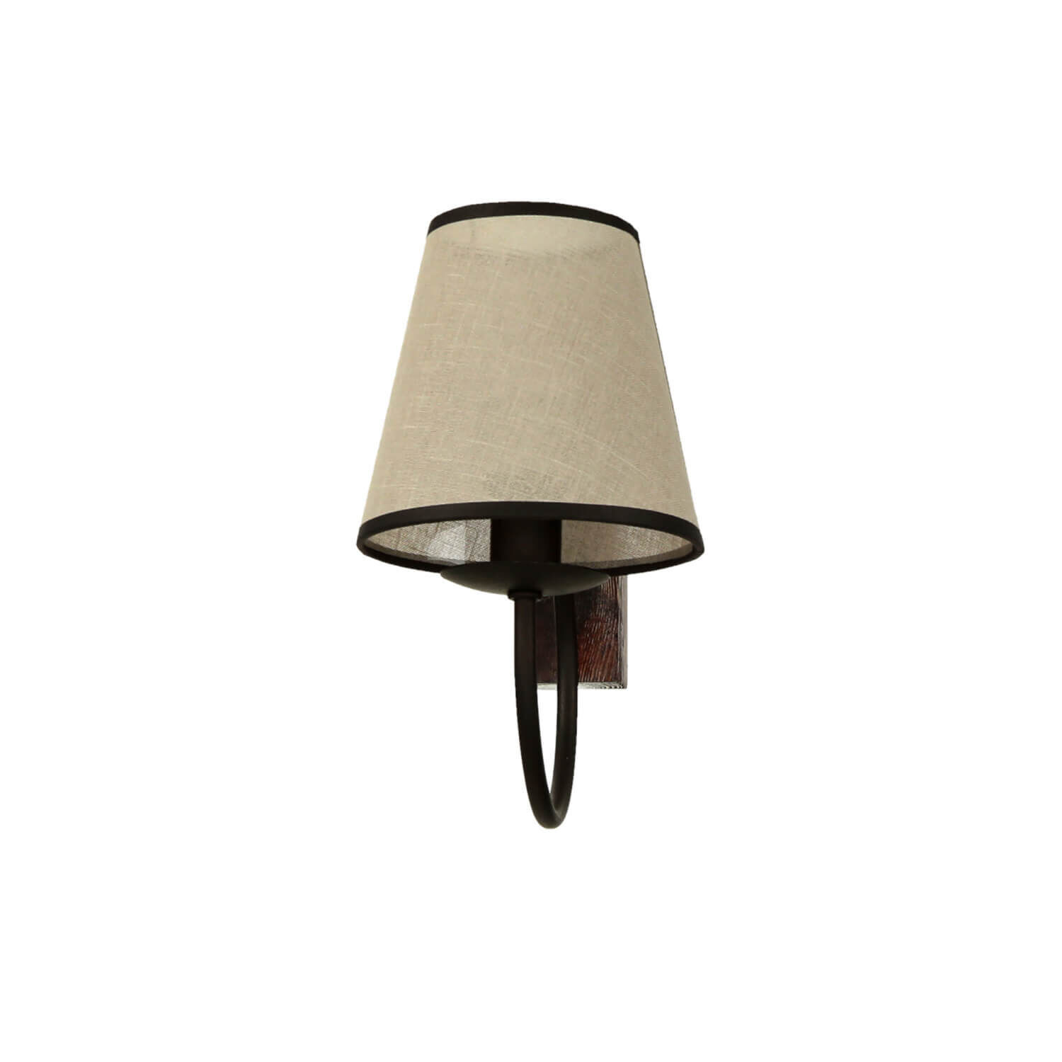 Wandleuchte mit Schirm Braun Beige Landhausstil